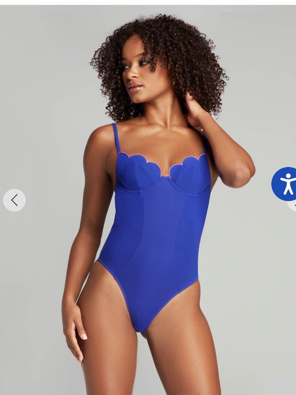 Agent Provocateur Lorna Blue One-Piece Swimsuit NWT 32C